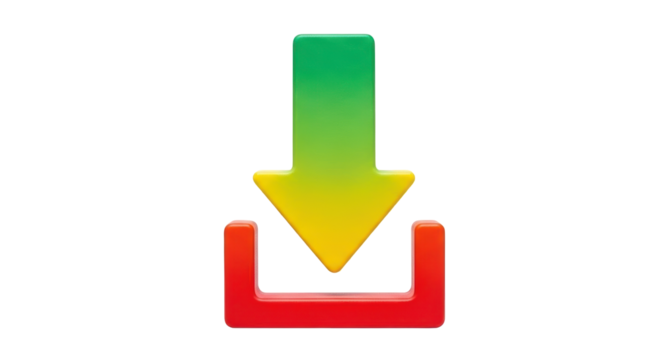 Isolated Download Arrow Icon - Powered by Adobe