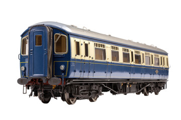 Fototapeta premium Vintage British Railways Mark 7 Coach on Transparent Background