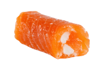 Smoked Salmon Roll Snack on Transparent Background