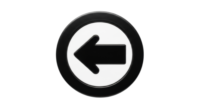Isolated Left Arrow Sign