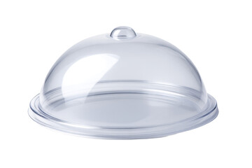Obraz premium Clear Plastic Food Dome Cover on Transparent Background