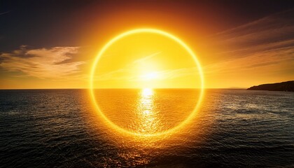 a bright yellow circle representing the sun radiating warmth and light