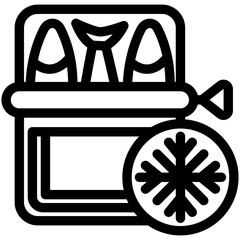 Frozen Foods Icon Relate To Commerce, Shopping And Mall, Use For Modern Concept, Ui, Ux Web And App Development.