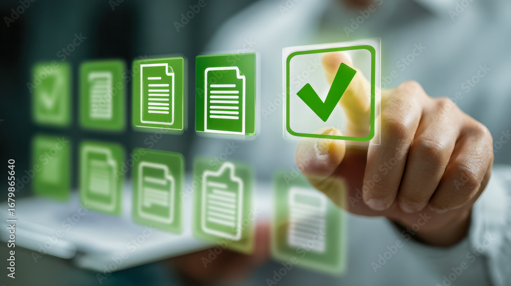 Poster digital confirmation and secure document management in a professional environment