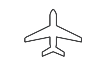 A plane is shown in a black and white drawing