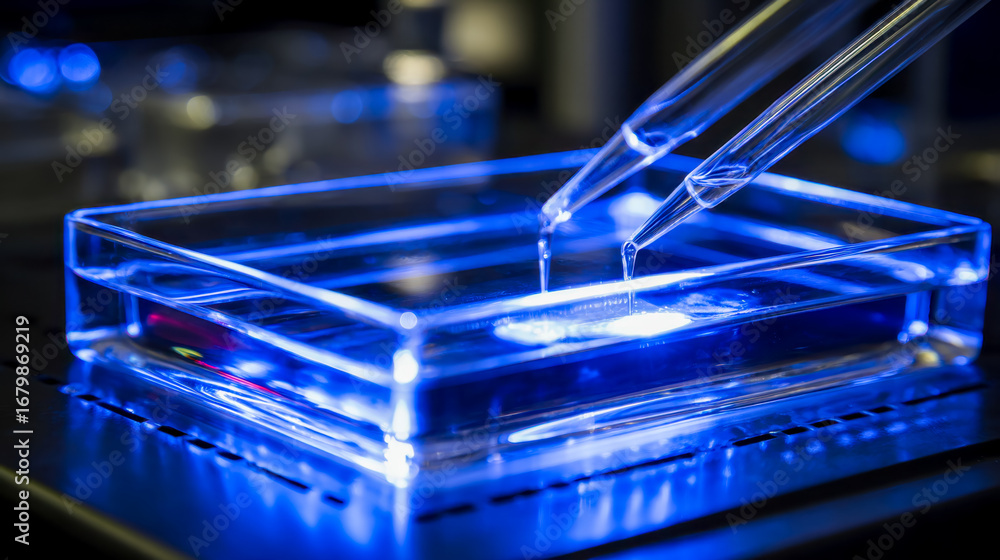 Poster advanced scientific research with precision liquid handling in a laboratory setting