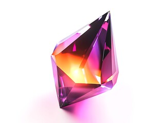 Exquisite Amethyst Crystal Gemstone: Radiant Purple Luxury with Shiny Faceted Reflections