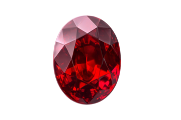 A red diamond with a diamond cut