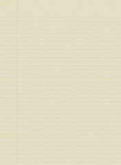 Naklejka premium Light Yellow (Ivory) Lined Notebook Paper – Blank Stationery Background