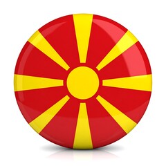 Obraz premium Circular Macedonian flag