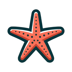 Obraz premium starfish illustration design