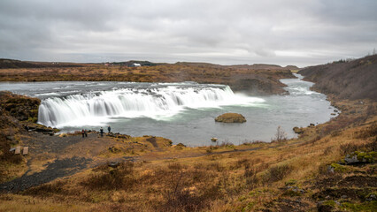 Views from the Faxafoss Waterfall, Iceland