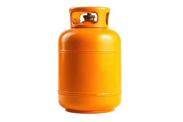 Obraz premium Orange LPG Gas Cylinder on Transparent Background