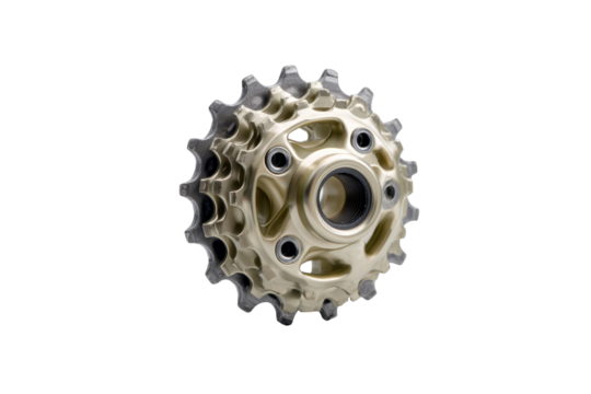 Bicycle Freewheel Gear Cassette on Transparent Background