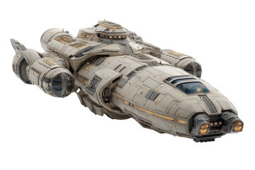 Futuristic Generation Ship Interstellar Ark on Transparent Background