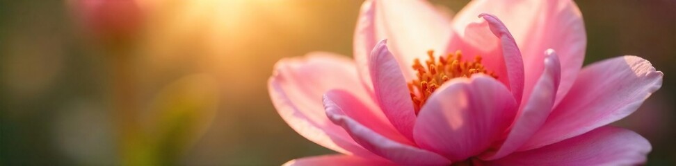 Close-up of a gently blooming flower, petals soft and delicate, sunlight filtering through, conveying a sense of quiet, imaginative tenderness , unfolding, plant