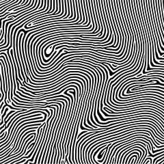 Abstract black and white lines pattern optical illusion vector art design background for print and web use