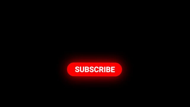 Red Morph Subscribe Button Animation, Social Media Call to Action Video Element