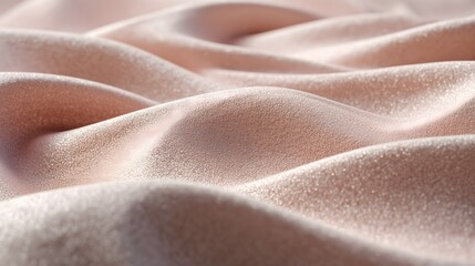 Brown silk fabric with soft rose petals texture and romantic satin waves background