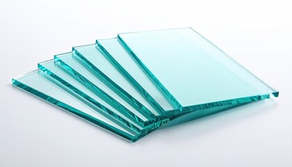 Stack of Frosted Glass Panels with Depth of Field