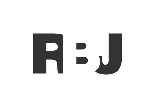 RBJ logo design. Initial letter R B J bold font style for tech startups, consulting, corporate branding. Creative company name, headlines typography identity, trendy logotype.
