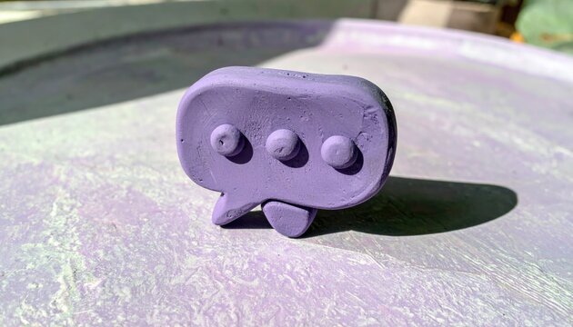 Lavender Clay Chat Bubble Icon