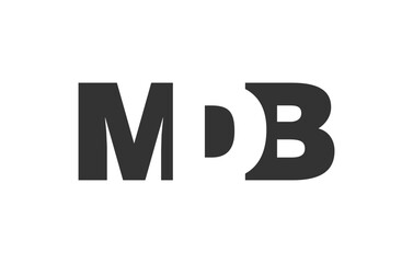 MDB logo design. Initial letter M D B bold font style for tech startups, consulting, corporate branding. Creative company name, headlines typography identity, trendy logotype.