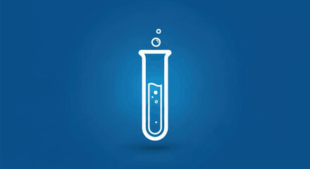 Test Tube with Liquid and Bubbles Scientific Research.