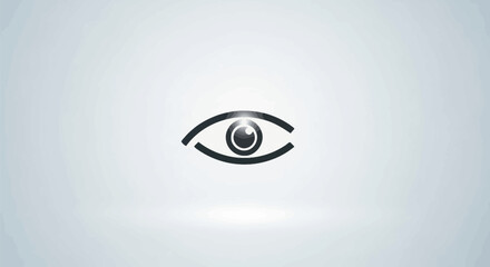 Stylized Eye Graphic: Simple Clean Lines Minimalist Design.