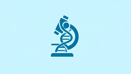 Microscopic DNA research icon for medical or scientific use vector design
