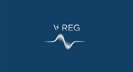 VREG Logo Electrical Engineering Voltage Regulation.