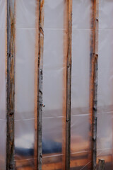 Sheet plastic greenhouse