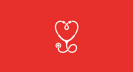 Heart-Shaped Stethoscope: A Symbol of Medical Love and Care.