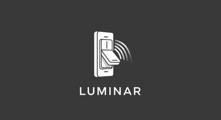 LUMINAR: Stylized Light Switch Illustration for Lighting Technology.