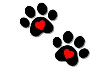 Paw prints icons