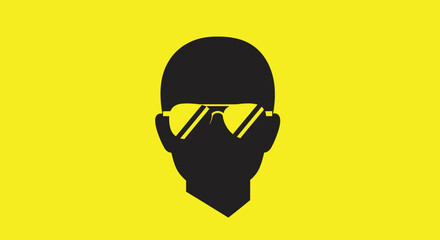 Focused Silhouette of a Person Wearing Sunglasses.