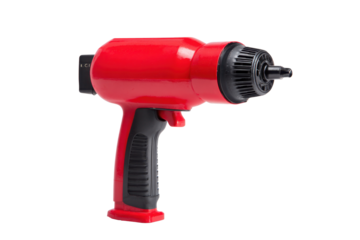 Red Heat Gun on Transparent Background - Studio Product Shot