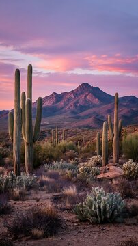 dry twilight displaying succulent vegetation

