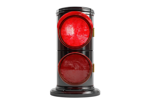 Red Signal Beacon on Transparent Background