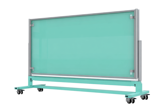 Mobile Hospital Privacy Screen on Transparent Background