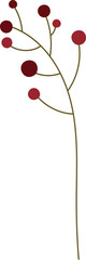Abstract Branch with Round Berries
