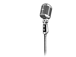 Fototapeta premium microphone isolated on white