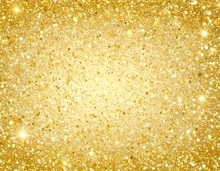 Radiant brilliance unfolds within a cascade of shimmering gold specks and glittering stardust
