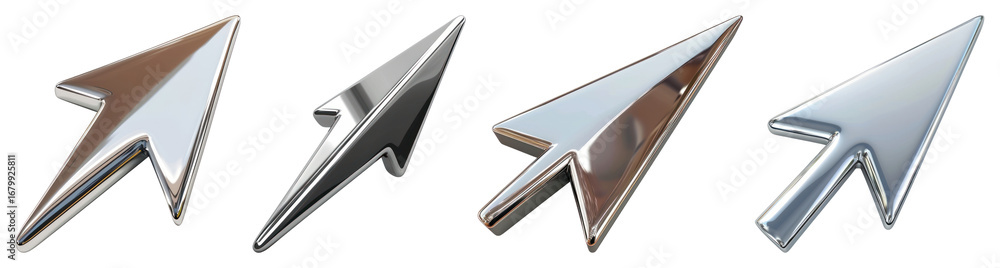 Poster png cursor icon chrome material symbol shape transparent background.