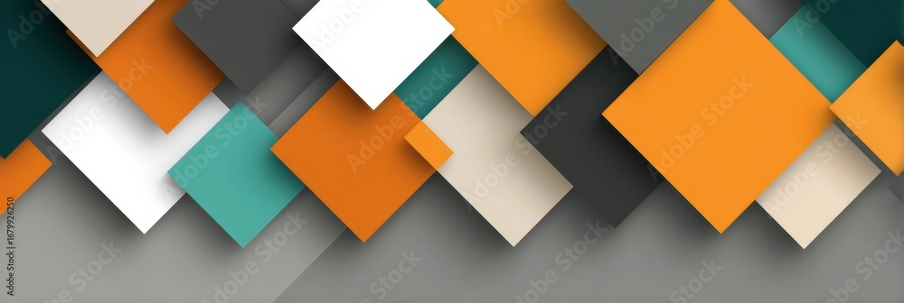 Poster colorful geometric shapes create a vibrant abstract background for modern design projects in digital