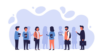 Diverse group of business professionals representing teamwork, recruitment, and corporate collaboration. Ideal for HR, business, and career concepts.