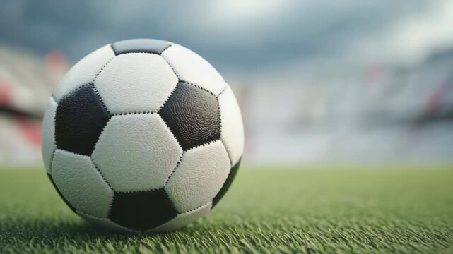 Fu&szlig;ball Nahaufnahme im Stadion