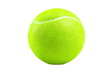 Bright Tennis Ball Isolated on Transparent Background