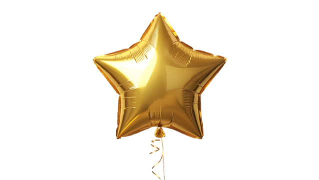 Gold Star Balloon – Metallic Party Decor for Celebrations & Events