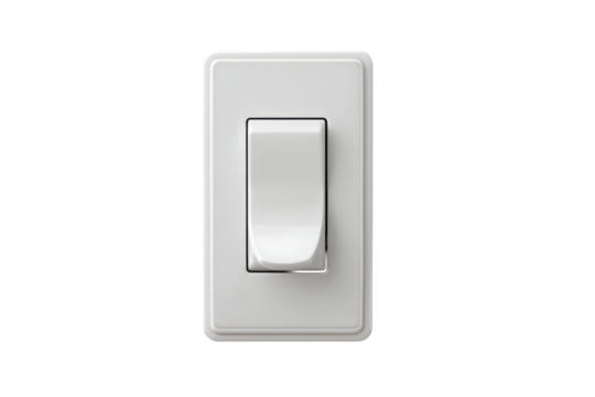 White Light Switch on Transparent Background